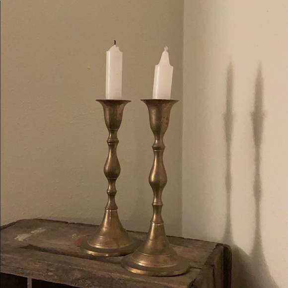 Vintage Brass Candle sticks